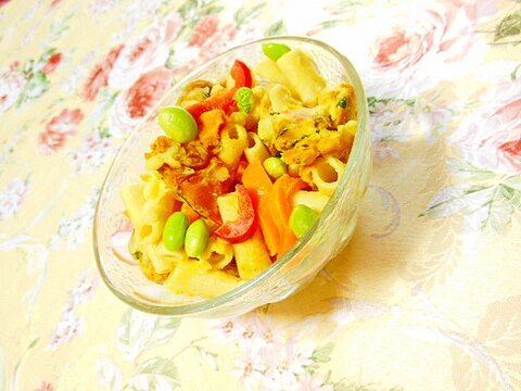 ❤南瓜と馬鈴薯と彩り野菜のマカロニカレーサラダ❤